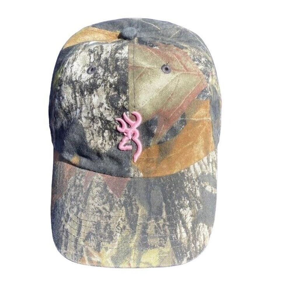 Womens Camo Browning Hat for Her Adjustable Ladies Baseball Cap